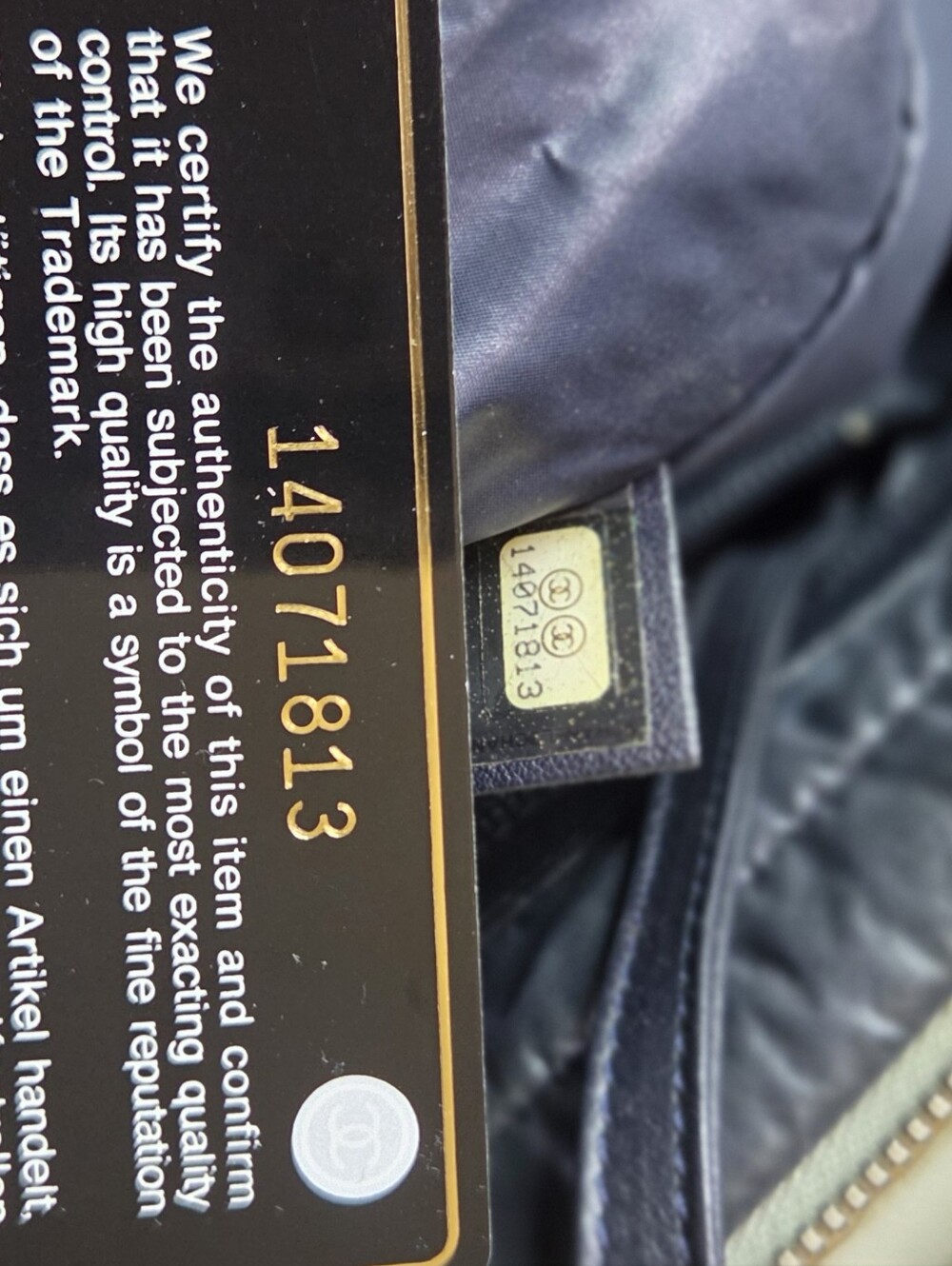 CHANEL COCOON  Cream Quilted Dome Tote with Authenticity Card. Code -With FLAWS - Picture 16 of 16